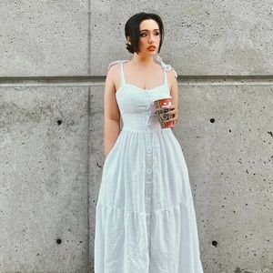 Urban Outfitters Positano Tie-Shoulder Maxi Dress